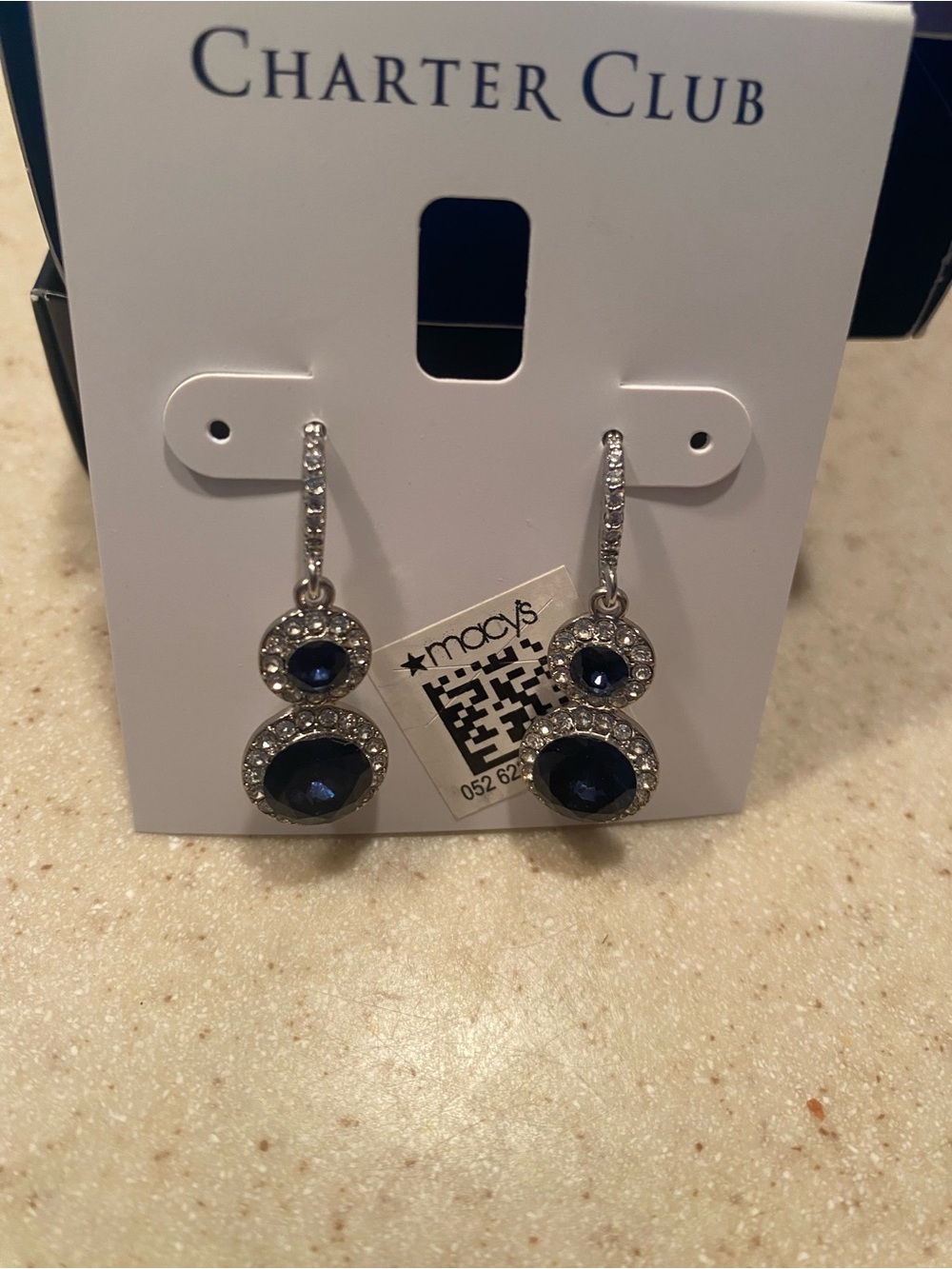 Navy Blue Crystal Jewelry Set - Picture 4 of 6